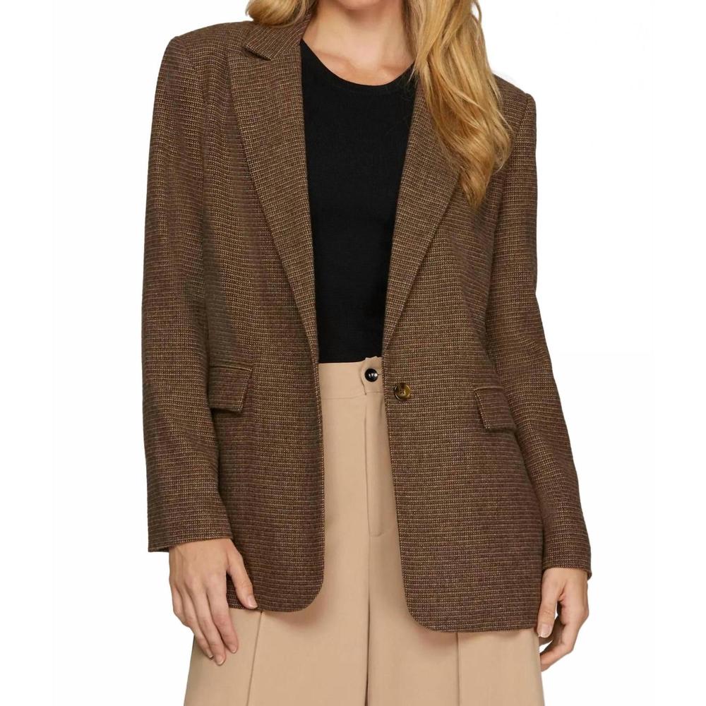 NEW SHE + SKY cher blazer in mocha brown
